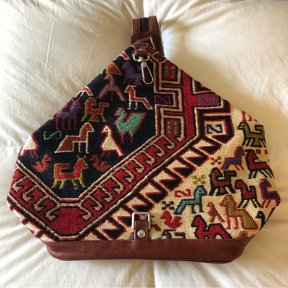KILIM ART shoulder sling or backpack